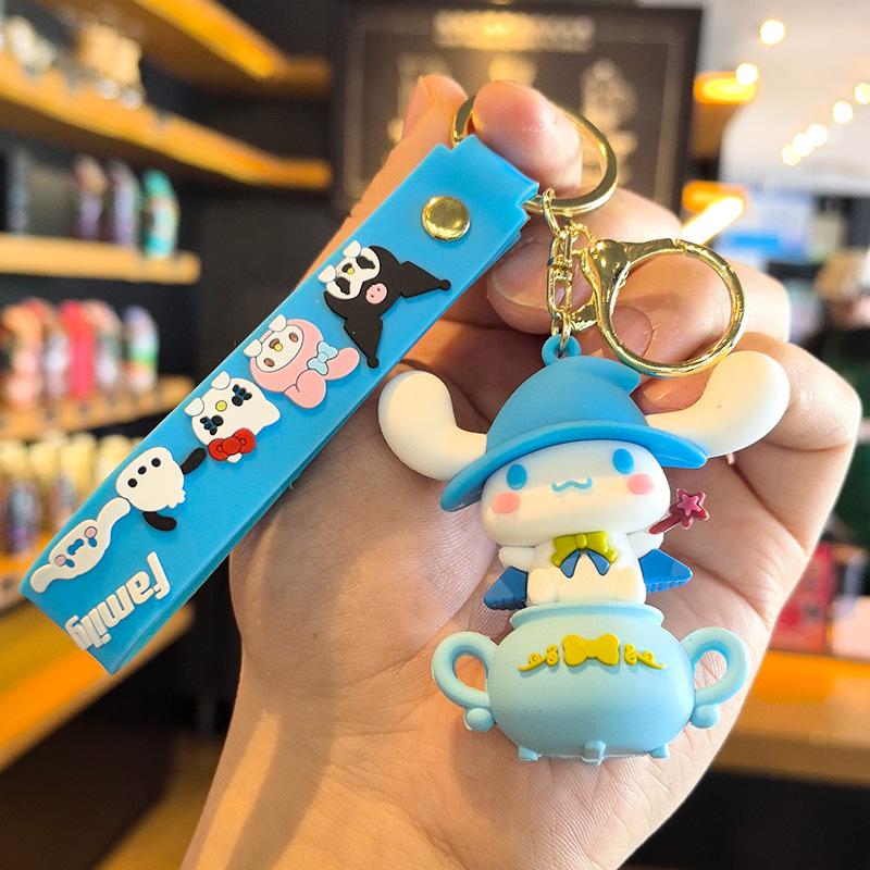 New Magical Cute Cartoon Sanrio Keychain Hello Kitty Doll Kurorumi Key Ring Schoolbag Y2k Fashion Toys Anime Cartoon Frind