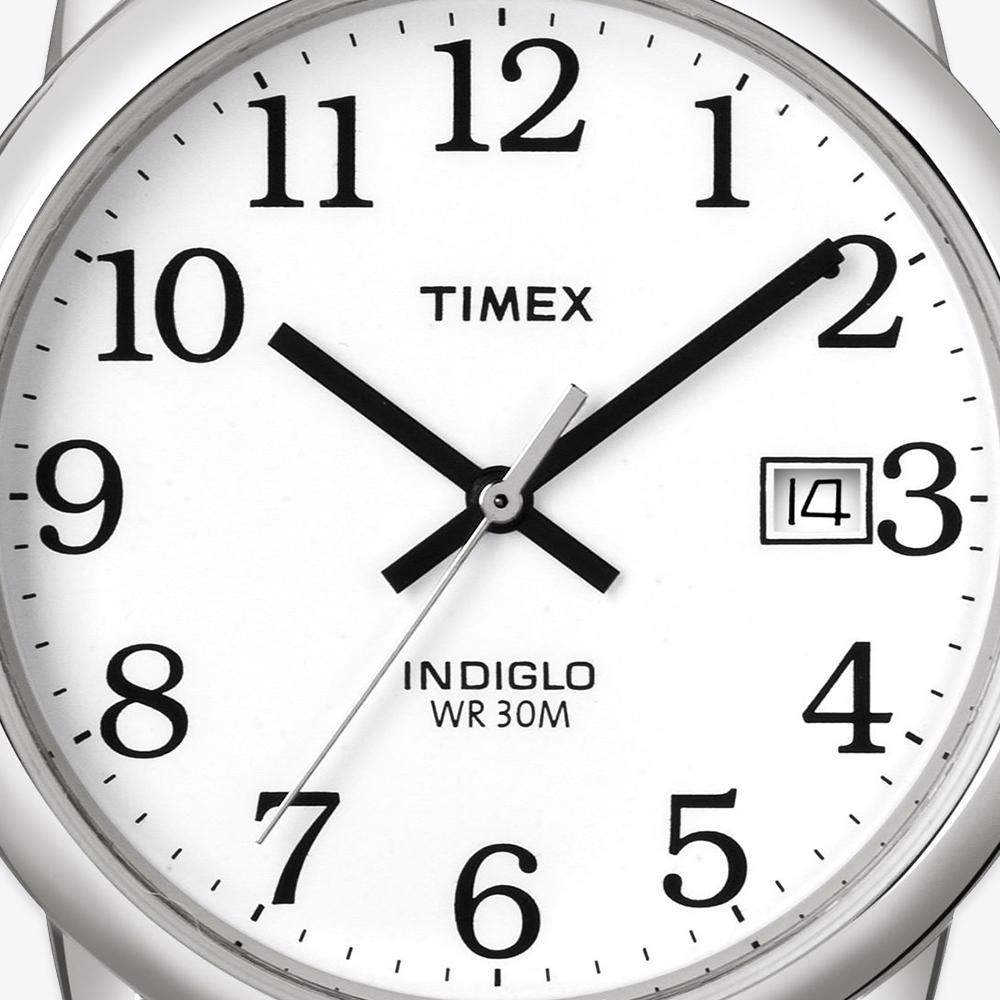 [Timex] Easy Reader Black Leather Strap Dress Watch 35mm T2H281