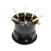 Heat Resistant Carbon Steel Dipping Bowl For Chocolate Cheese Melting Dishwasher Safe Fondue Cup with Fork