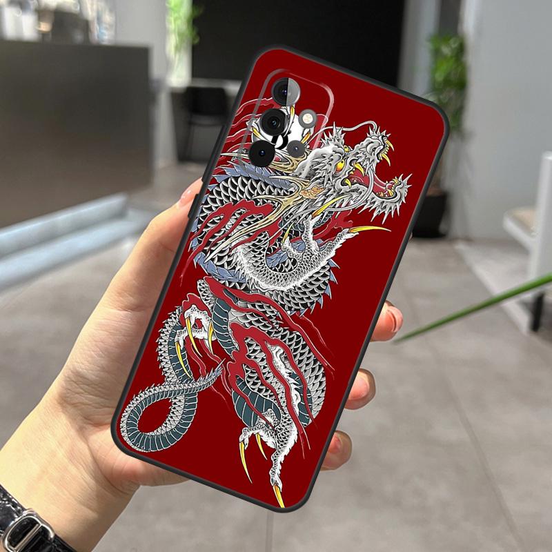 Yakuza Dragon Tattoo Case For Samsung Galaxy A53 A33 A13 A14 A34 A54 A31 A51 A71 A12 A22 A32 A42 A52 A52S Coque