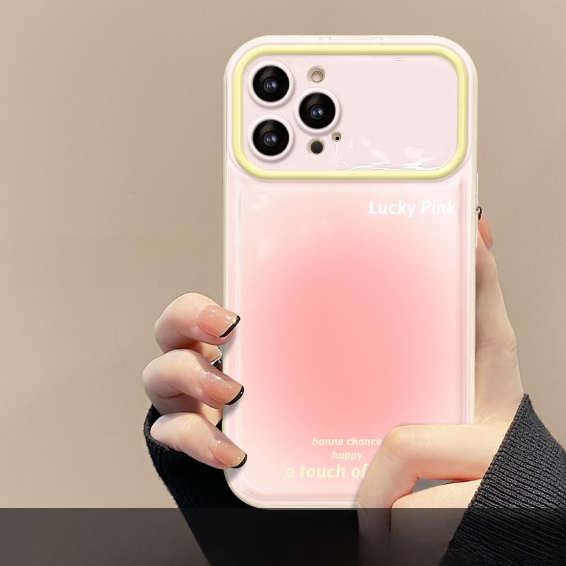 Applicable To Apple 15 Promax Mobile Phone Case IPhone 14 Simple Smudge Lanyard 13 Large Window Flip Mirror Xs