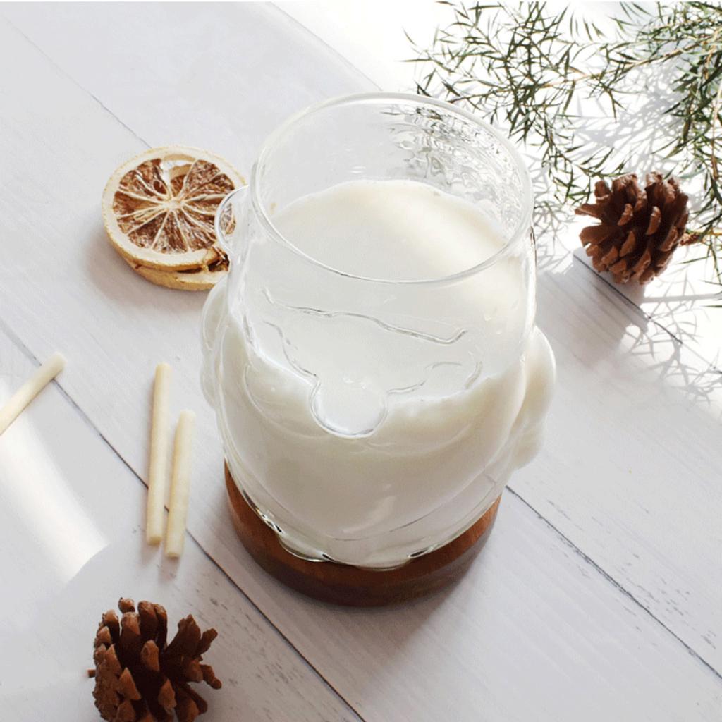 Creative Santa Claus Glassware Transparent Milk Coffee Cup Heat-resistant Multifunction Water Cup Christams Party Gift