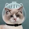 Transparent Cat Muzzle Adjustable Anti-Biting Mouth Cover  Pet Safety Guard for Grooming Vet Visits, Kitten Astronaut Helmet