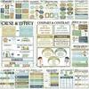 CHUNNIN 16Pcs Boho Reading Comprehension Poster Classroom Decoration Boho English Language Arts Bulletin Board Literature Genre Reading Corner Poster