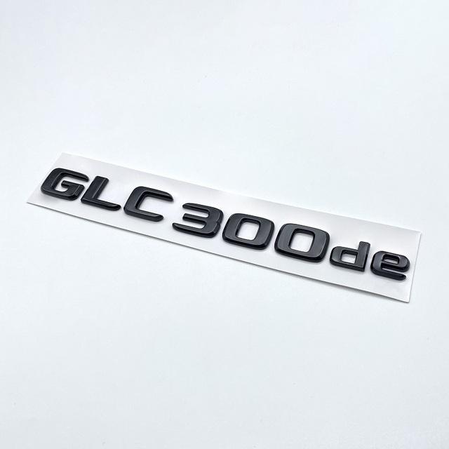 3D Chrome Black Letters GLC300de GLC300e GLC350e  GLC400e 4Matic Emblem for Mercedes Benz GLC X253 Car Trunk Logo Sticker
