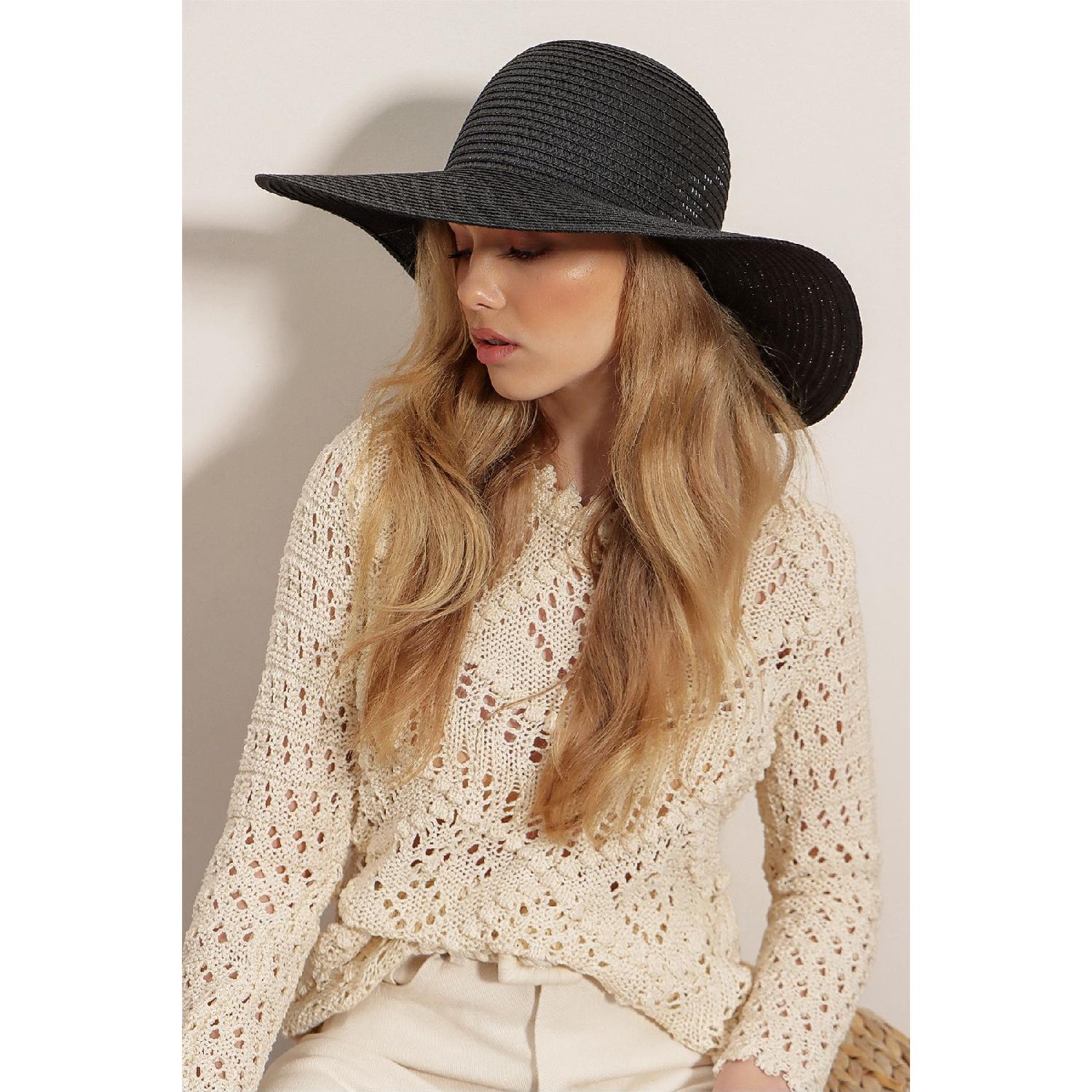 

Женская черная широкая соломенная шляпа Alc-a2499 неглазурованный фарфор