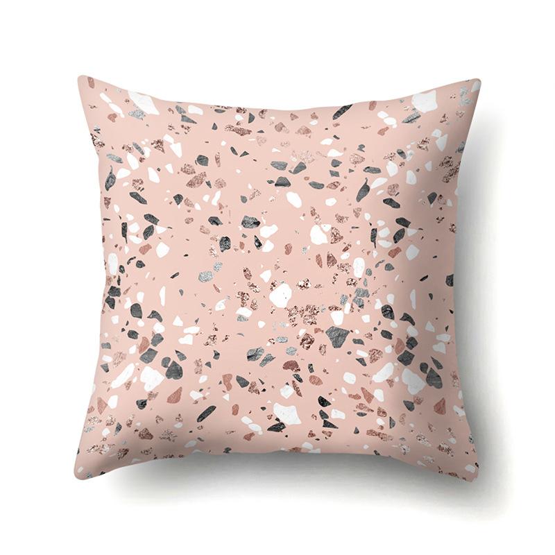 Polyester Pillow Case Automobile Decoration Home Printed Pillow Case Waist Cushion Cover Car Cushion Head Cushion Cover