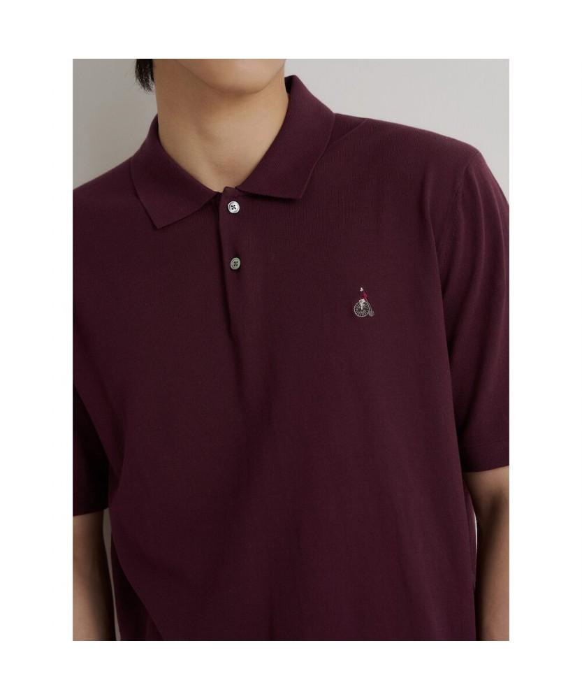 Binpolmen [Essential] Italian Cotton Collared Neck Knit Wine