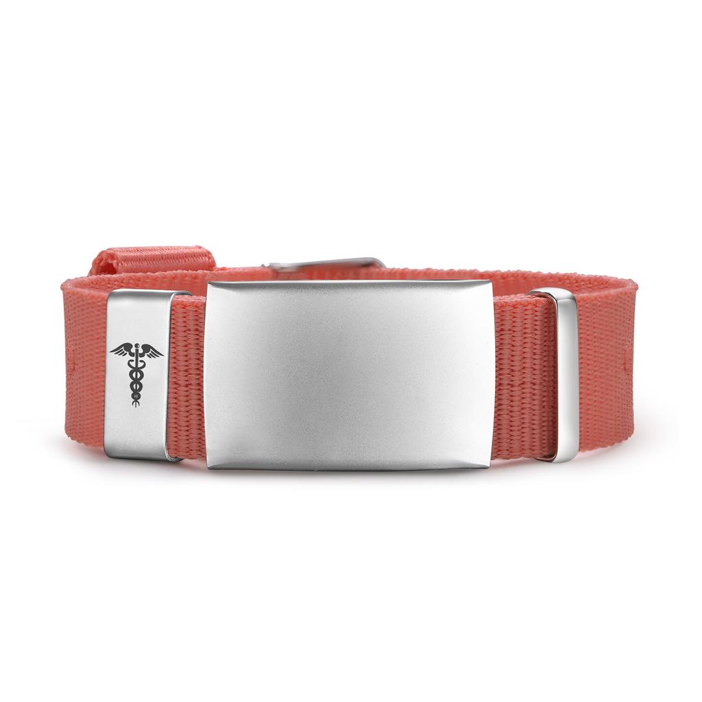 Custom Medical Alert Bracelet for Women, Adjustable Sport ID Wristband Personalized Free Engraving Unisex Ift