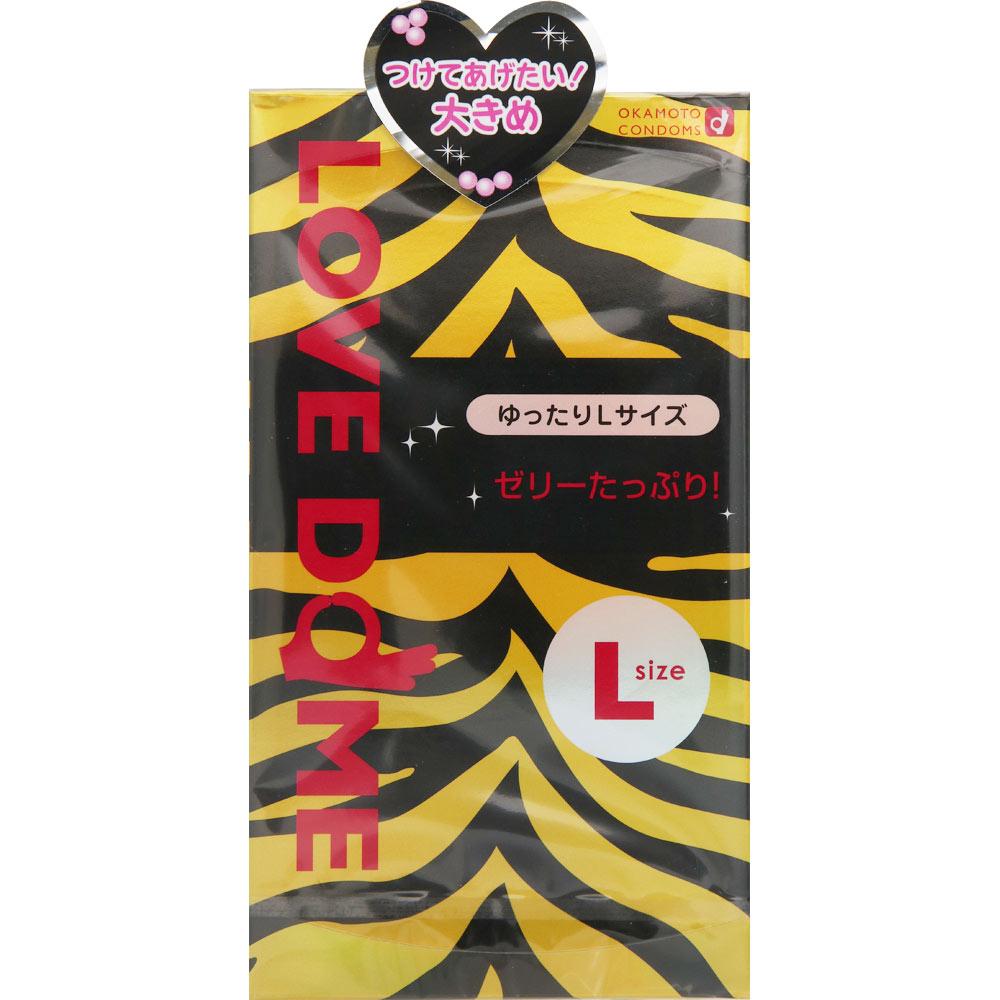 okamoto Love Dome L 12 Pcs. Pack of 1 Standard Type -Large Size -Large Amount of Jelly! Pack of 1