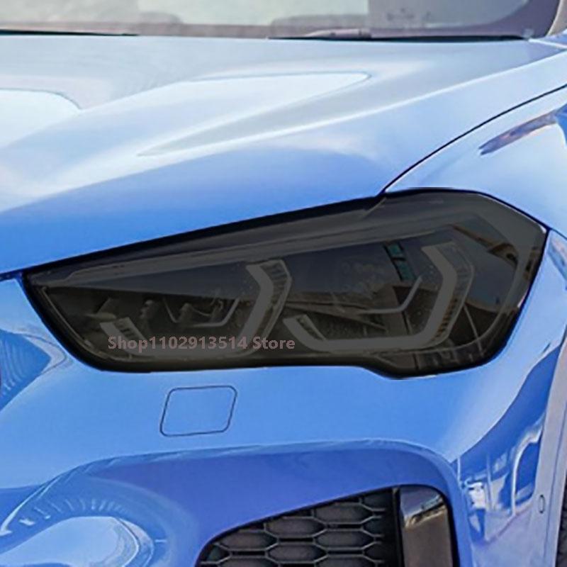 For BMW X1 F48 2015 - Car Headlight Protective Film Vinyl Restoration Transparent Black TPU Car Light Repair Sticker