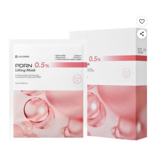 Leaders PDRN 0.5% Lifting Mask Firming & Elasticity Sheet Mask 10pcs