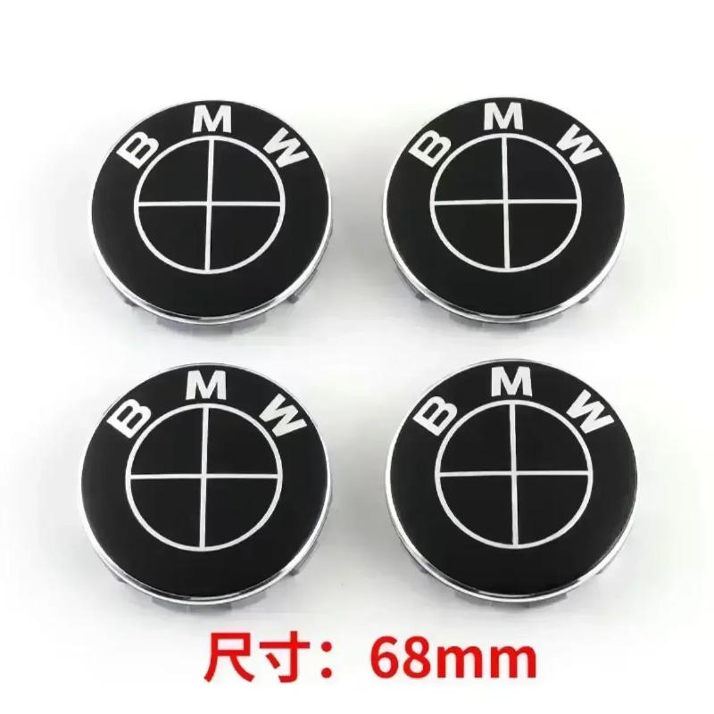 4Pcs 56mm 68mm ABS  Fashion BMW Emblem For BMW Wheel Hub Caps For BMW 3 Series 5 Series E60 E90 F10 F30 E46 E39 X5 E53 E70 E38 Z