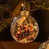 Kleine kerstcadeaus Transparante kerstballen, Acryl hangdecoratie met peperkoekhuisje Feestelijke huisaccenten Rendier Kerstman Boom Binnen