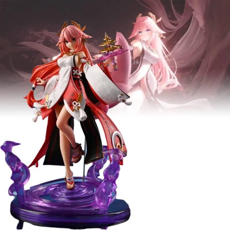 Yae Genshin Impact Miko Figurine Game Cartoon Model Toys Statuary Gifts Xmas