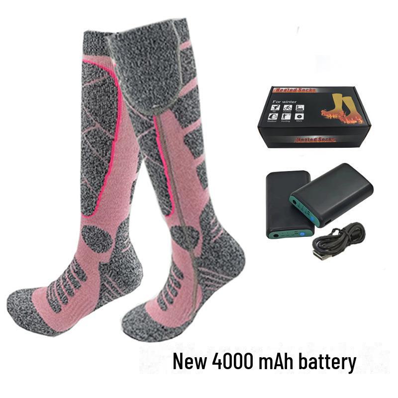 Adjustable Temperature Heated Socks with 3.7V Lithium Battery for Men and Women