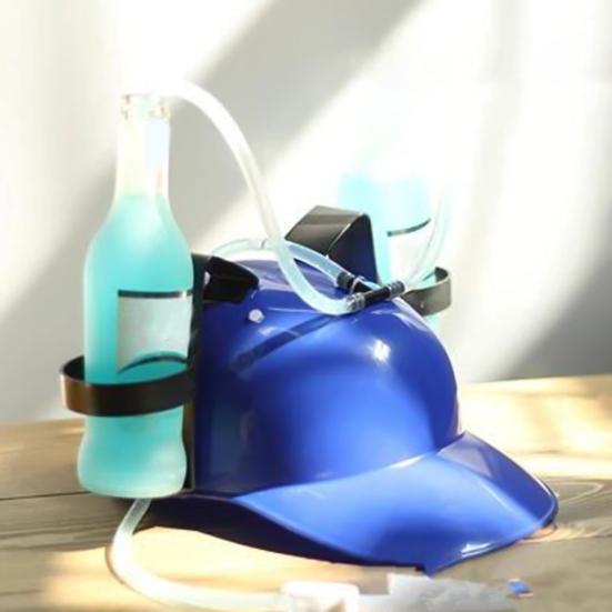 Casco para beber Ajustable Ahorro de trabajo Plástico Novedad Perezoso Casco para bebidas Suministros para el hogar