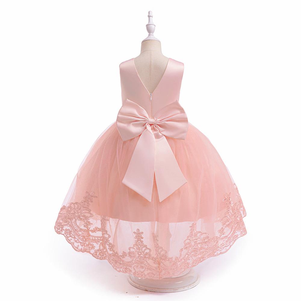 Sommer Spitzen Prinzessinkleider für Kinder 3-8 Jahre Geburtstagskleid Blumen Mädchenkleid Kindergeburtstagsparty Kostüm Säuglingskleid L019