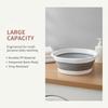 Collapsible Tub Wash Basin Laundry Baskets Space Saving For Dishing Fruit Camping Hiking Home Use