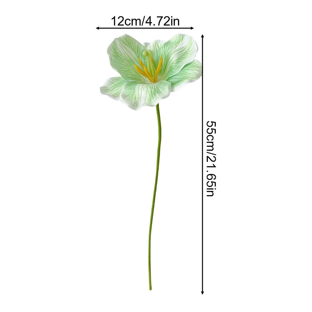Leafless Fake Flower with Stem 12cm Flower Head 55cm Rhizome Home Wedding Decoration Retro Photography Props for Commercial