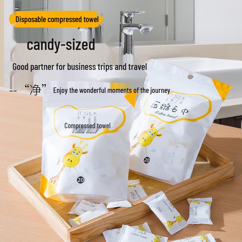 WHIKON Huikang Disposable Vacuum-Packed Towel, Bed Sheet, Duvet Cover, Pillowcase & Toilet Seat Cover Set