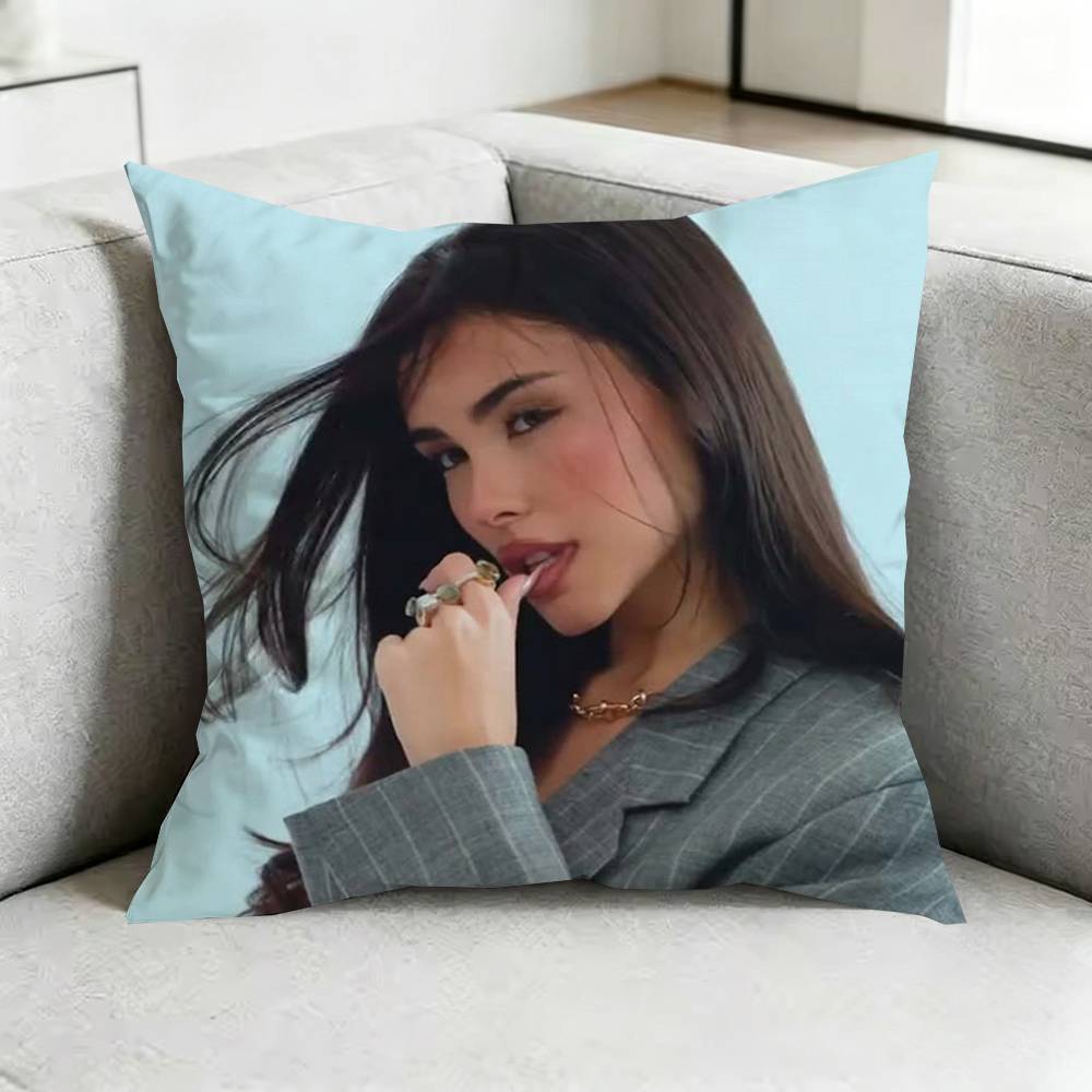 MadisonN Beer Pop Stars Pillow Case Square DoubleSided Sofa Cushion Cover Bedroom Bedside Pillow Gift