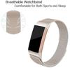 Luxury Milanese Mesh Watchband for Fitbit Charge 3 Stainless Steel Magnetic Watch Strap Replacement