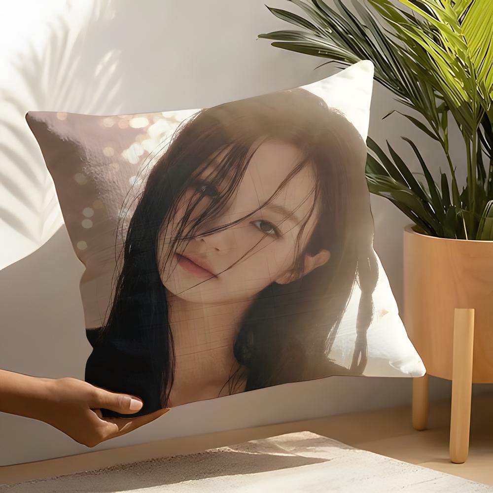 Beautiful Singer LLee Hyeri Pillow Case Linen Cushion Covers For Decorative Sofa Home Pillows Case Car Chair Pillows Cases