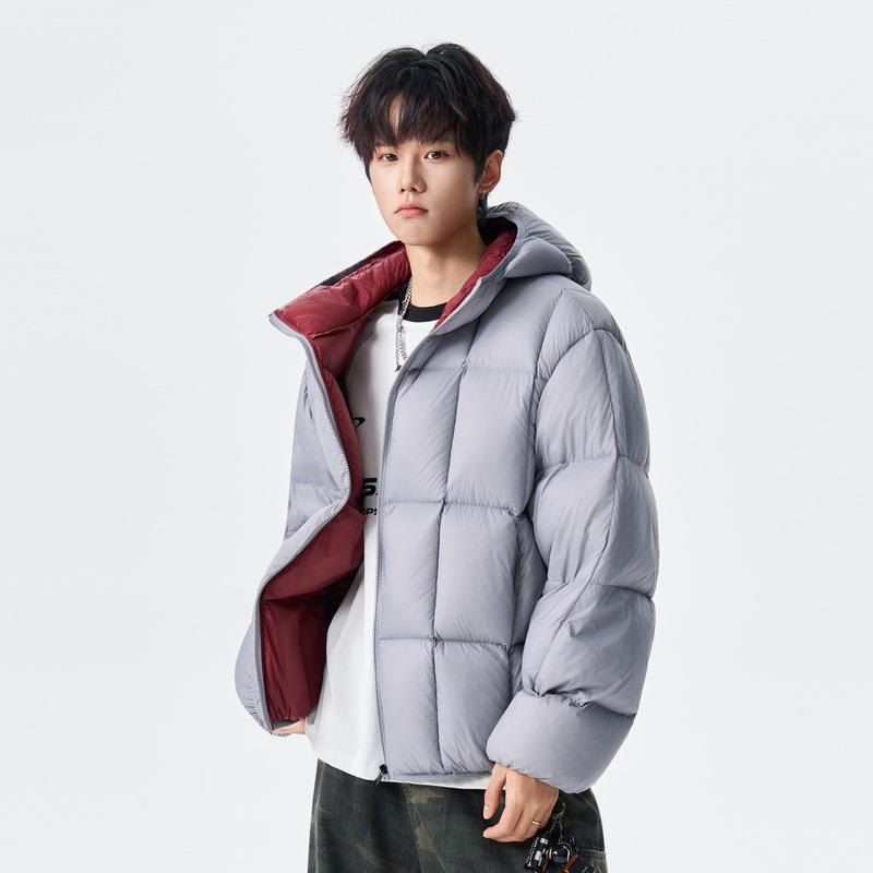 Men's and Women's Winter Contrast Color Thick Down Jacket - Fashionable, Warm, and Casual Style