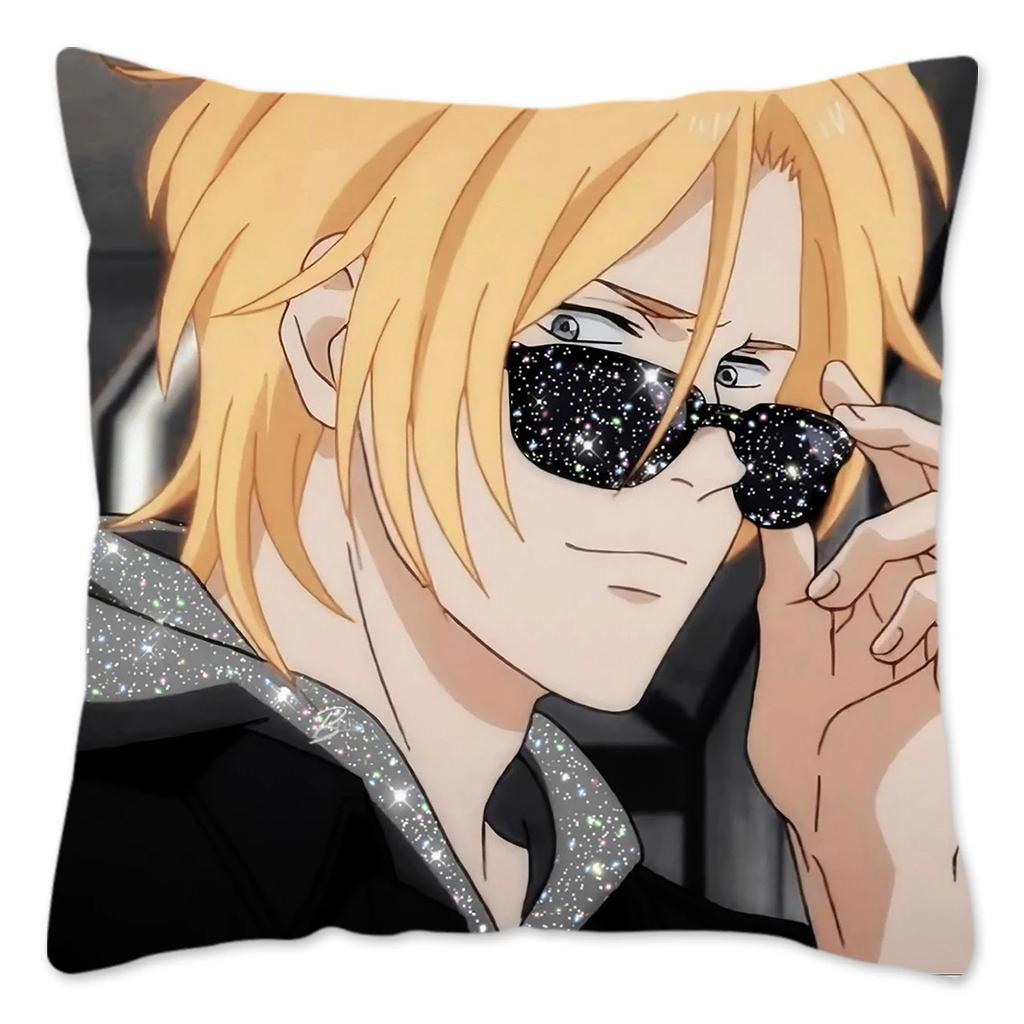 BANANA FISH Anime Cushion Cover for Sofa Throw Pillow Cover Home Decoration Polyester Pillow Case Japan Manga Housse De Coussin