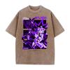 YUGI YuGiOh Anime Printed Tshirt Summer Short Sleeve Cotton Tee Shirt Hip Hop Vintage Washed Oversized Tops Mens Clothing