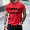 Unisexs Funny Tshirt Electrician Definition Print Shirts Short Sleeve Tee Tshirts Oversized Clothing Gift For Husband Unisex Papa