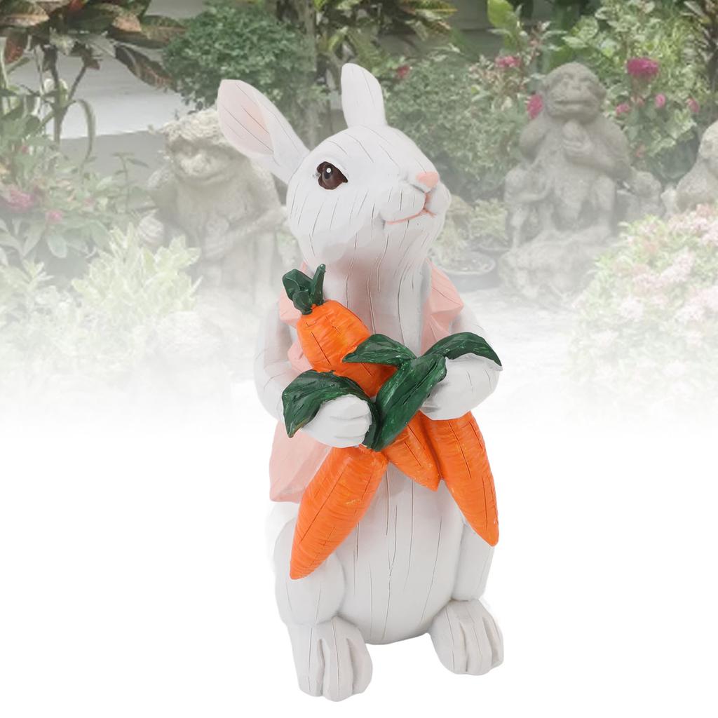 Bunny Figurine Cute Vintage Resin Ster Bunny Statue for Home Ornament Holiday Decoration