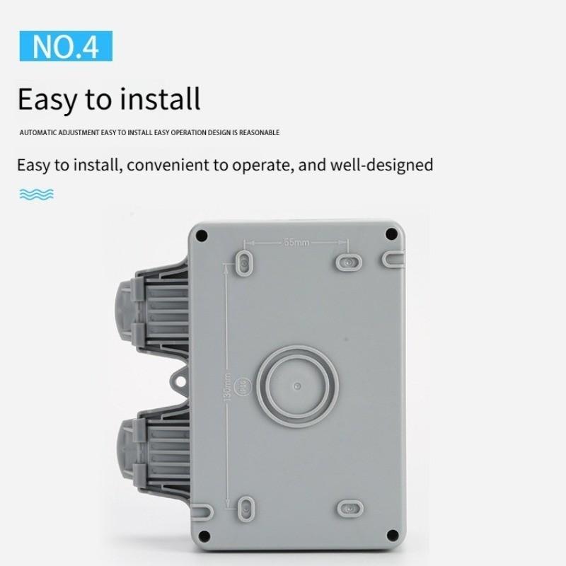 Box Flip Double Socket case IP66 Industrial Rainproof Switch Box Outdoor Waterproof Switch Socket