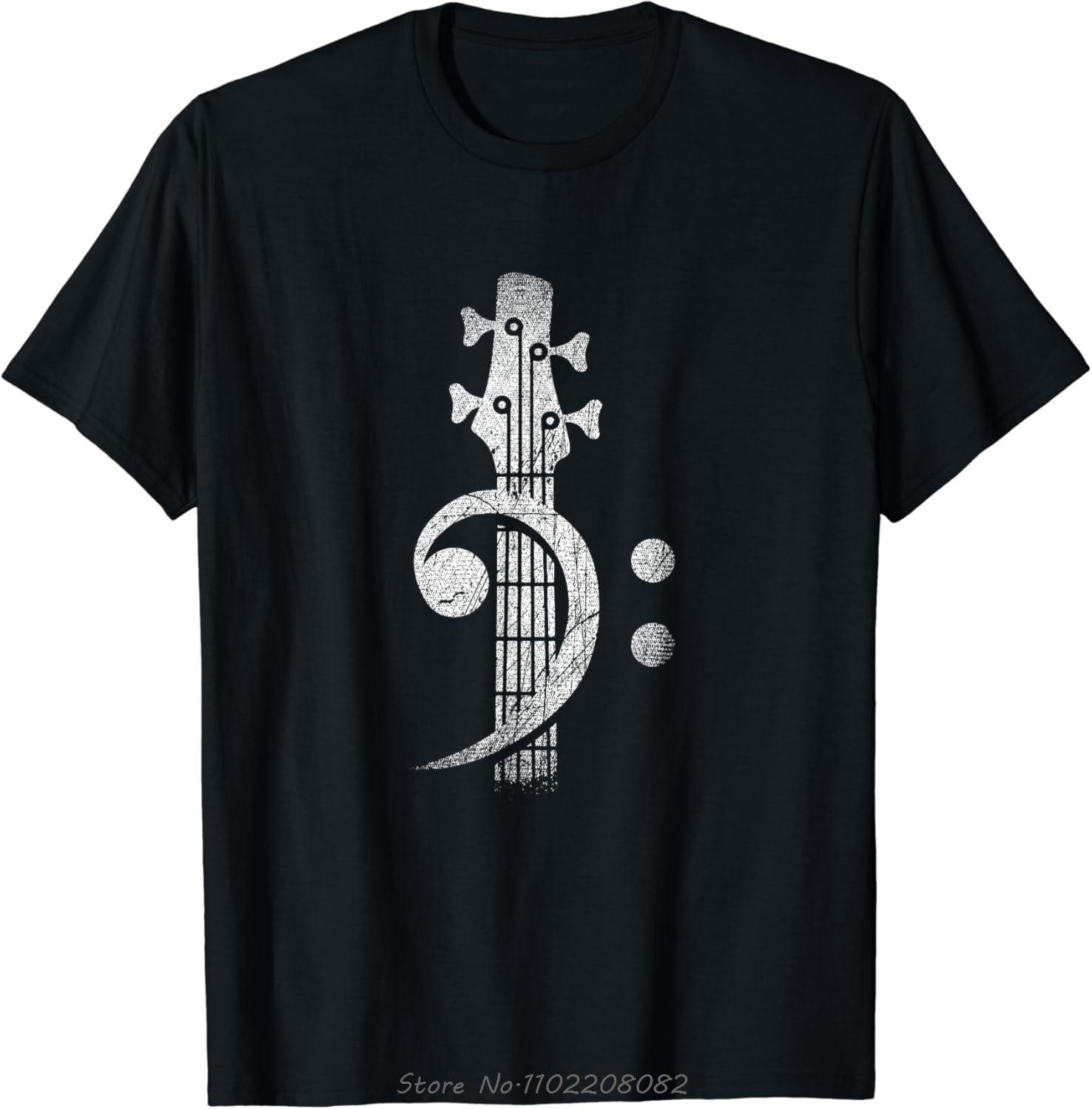

Bass Guitar T-shirt Music Printed Graphic Tees Summer Tshirt Fashion T Shirt - Men s Summer Cotton Graphic Tee S разноцветный