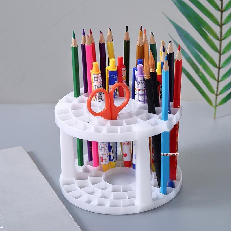 Multi-Hole Round Makeup Brush & Pen Holder