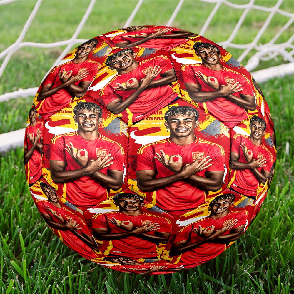 Football Spirit Ya-mal Size 5 Soccer Balls, Anti-Slip, Protective Football, Outdoor Sport, a Unique Gift Suitable for Him/her, Birthdays