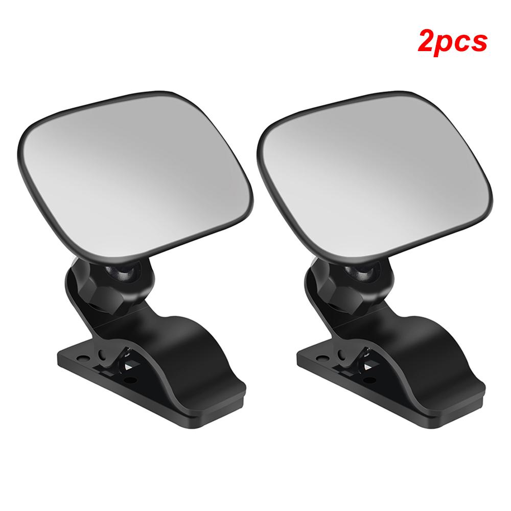 Car Interior Mirrors Baby Kids Safety Monitor Mini Rear View Mirror Makeup Mirror Sun Visor Cilps 360° Rotating Auto Ornament
