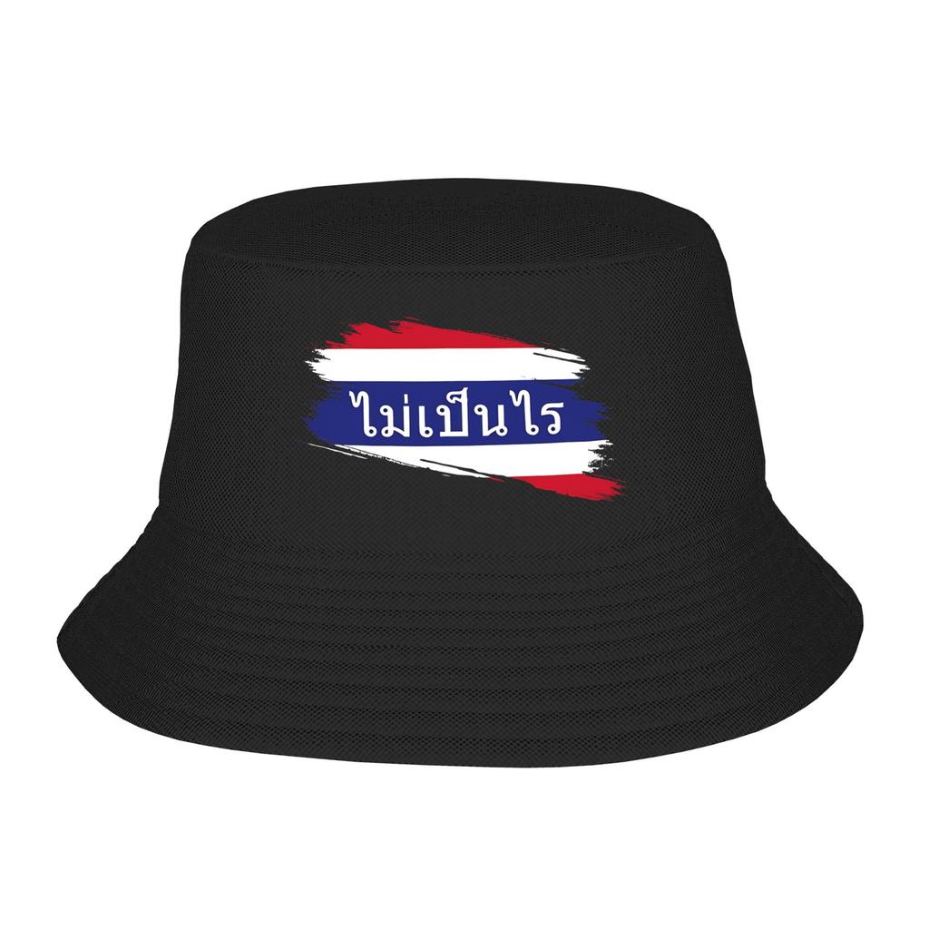 Vintage Thailand Bucket Hat  Hawaii Fisherman Caps Foldable Vacation Sun Hats For Unisex Trendy Printed Cap