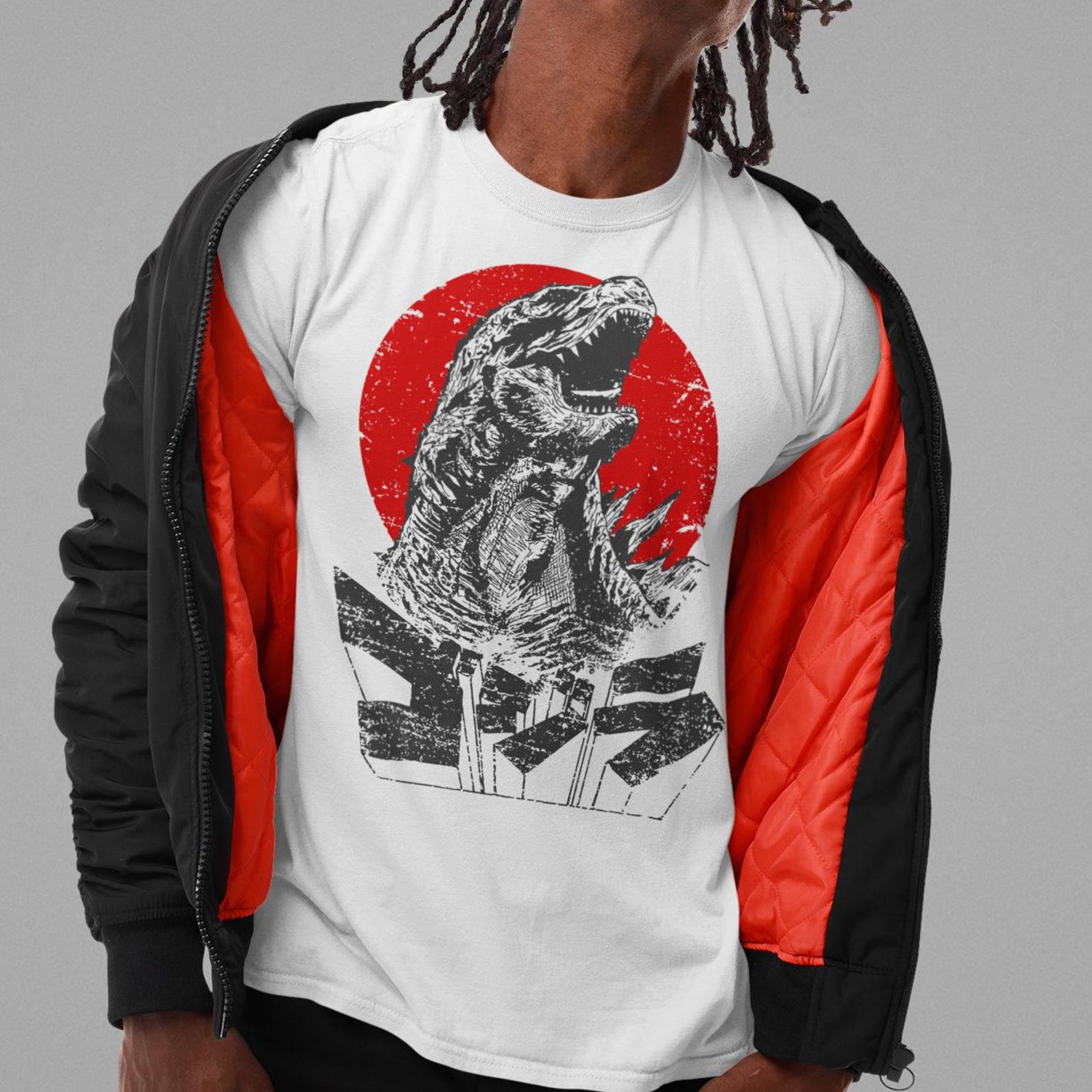 Kaiju Vintage Anime T-Shirt: Japanese Monster Graphic Tee L
