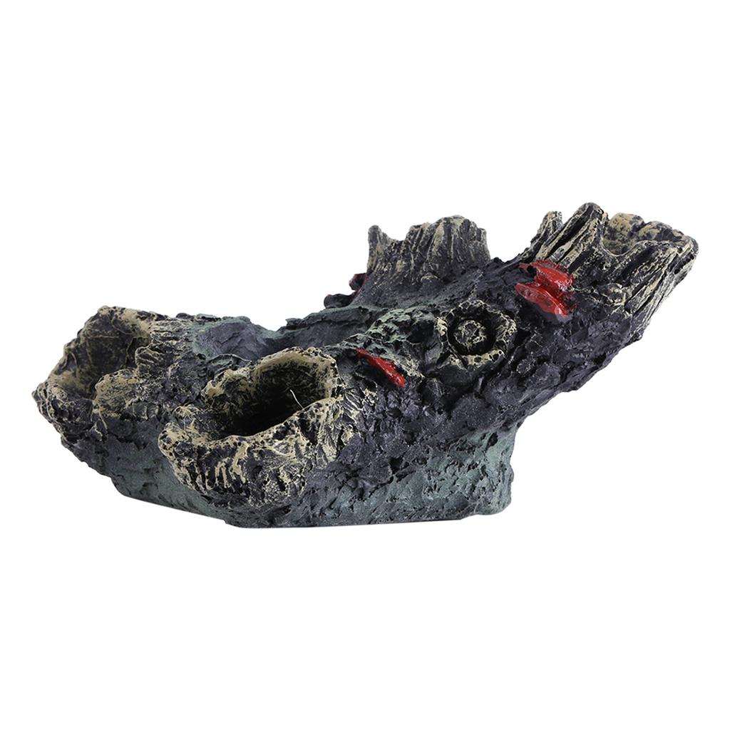 Künstlicher Harz-Aquarium-Totholzfisch, um Löcher im Tank-Ornament-Dekor zu vermeiden