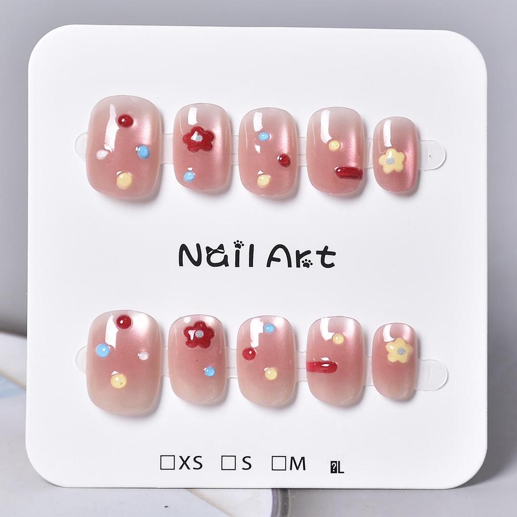 2025 New Style Rich Girl Medium-Length High-End Wearable Nail Stickers & Tips for Brides
