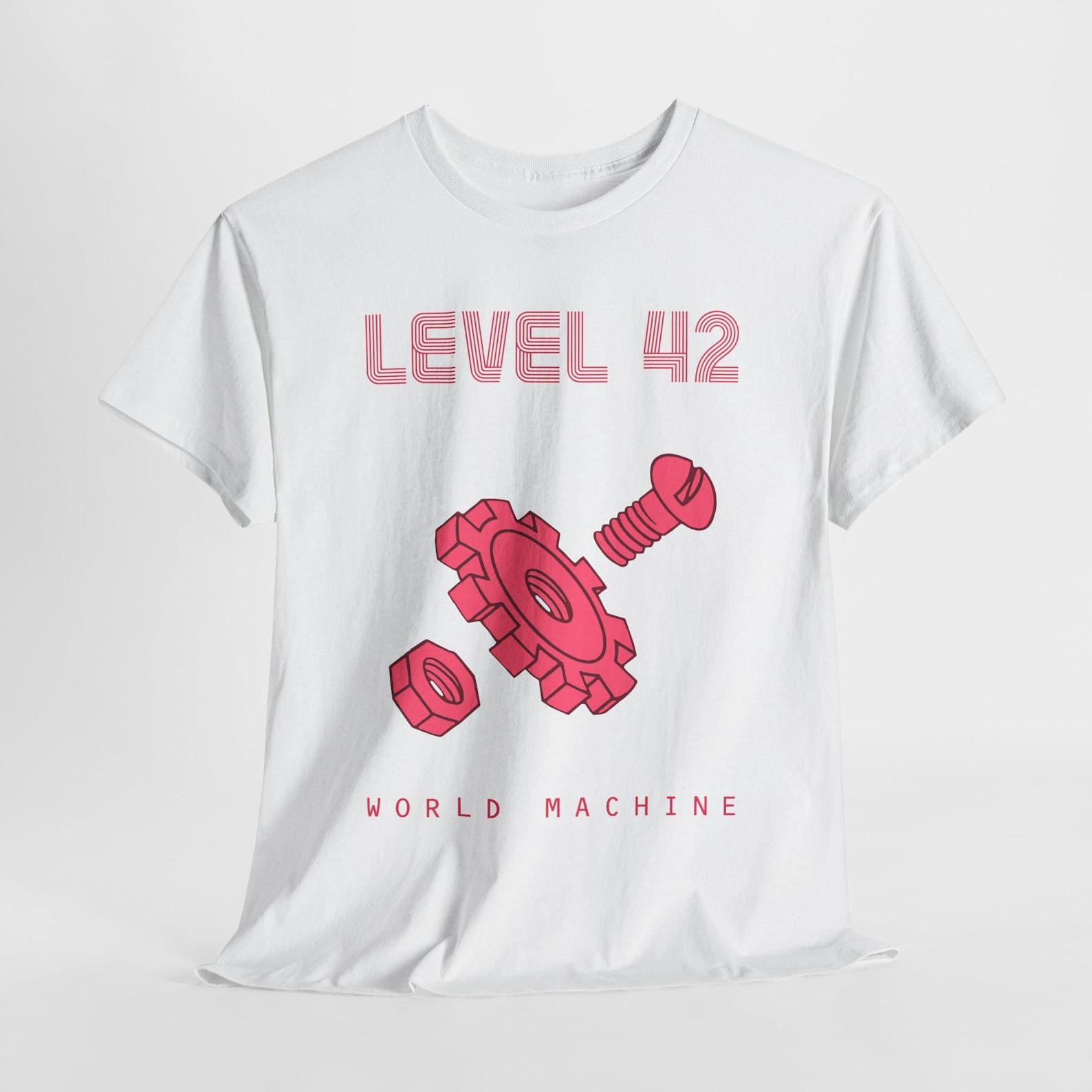Level 42 World Machine Tee: Vintage-Inspired Music Band Shirt 2XL