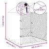 VidaXL Chenil d'Extérieur pour Chiens avec Toit, Niche pour Chiens avec Porte Verrouillable, Cage pour Chien de Jardin 153676