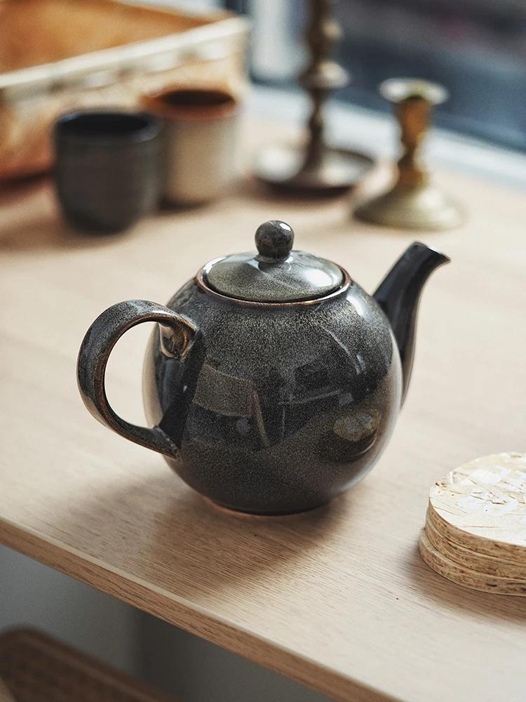 Kreativ keramisk tekanne Restaurant Ettermiddagste-kanne Hjem Kung Fu-tekanna underglasurfarge motstandsdyktig mot høye temperaturer