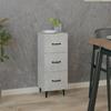 Vidaxl Cabinet, Concrete Grey, 34.5X34X90 Cm, Wood-Based Material