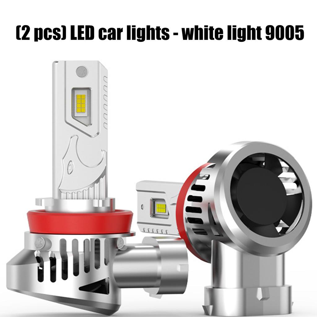 2pcs 9005 LED Auto Bulbs Bright Illumination Energy Saving Tech Universal Vehicle Application Efficient Heat Dissipation