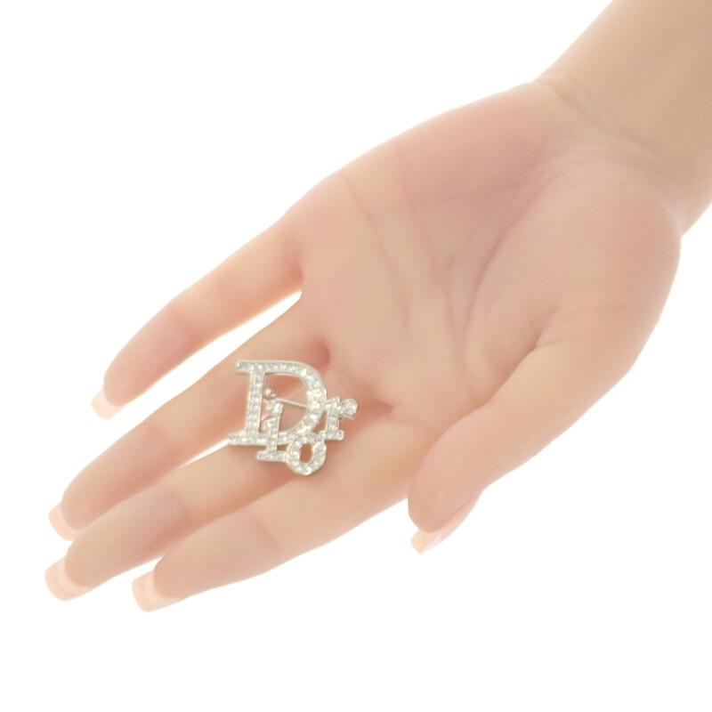 Dior Brooch Silver metal/Rhinestone Women
