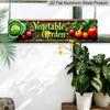 2D Flat, 1pc Vintage 'Vegetables and The Name' Sign - Durable Metal Wall Decor - Rustic Farm Door Hanging Decoration for Home, Porch, Barn -New Year