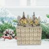Lighted Wood Advent Calendar with 24 Drawer Countdown to Christmas Decoration Handmade Desktop Ornament Accessories